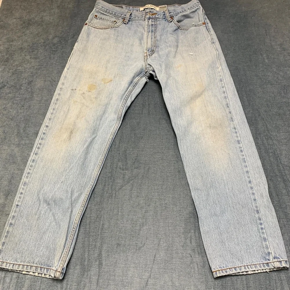Levi's 505 Jeans Mens 34x30 Blue Denim Medium Wash Regular Fit Straight Leg